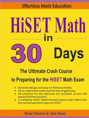 cover image of HiSET Math in 30 Days